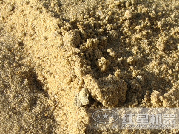 經過制砂設備處理后的沙子